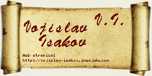 Vojislav Isakov vizit kartica